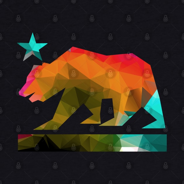 California State Bear (fractal colors) by robotface